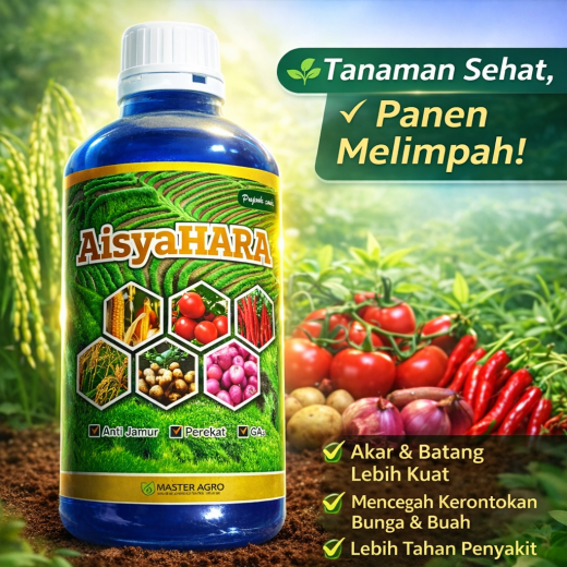 [ORIGINAL 100%] AisyaHARA Cair 1 Liter - Pupuk Makro Mikro + GA3 + Anti Jamur & Perekat