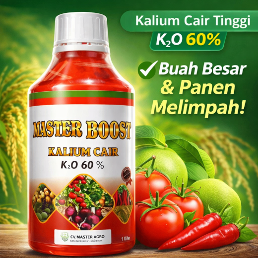 [ORIGINAL] MASTER BOOST Kalium Cair 1 Liter - Booster Bunga & Buah Super K2O 60,73%